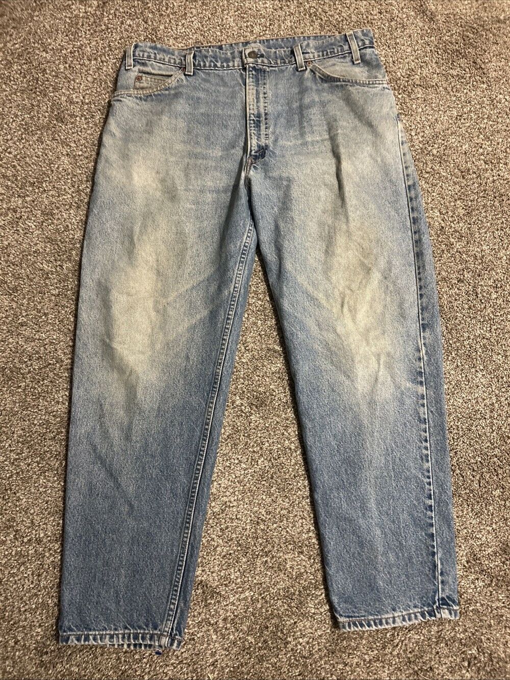 Vintage Levi’s 550 Orange Tab Denim Blue Jeans USA Made Men’s 38x30
